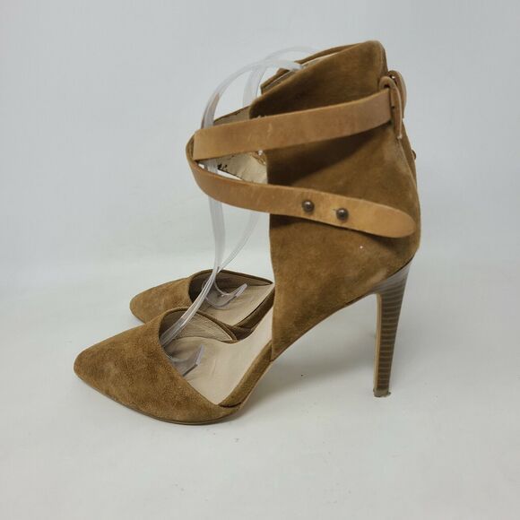 Joe's Jeans Womens Laney Suede Pointed Toe Ankle Wrap Brown Suede Size 8.5 Sexy - Picture 6 of 12
